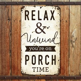 Relax and Unwind Personalized Metal Sign 