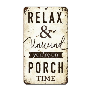 Relax and Unwind Personalized Metal Sign