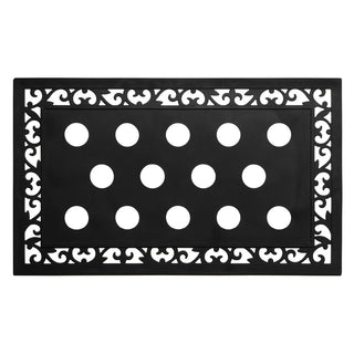 Patriotic Heart Home Insert and Ornate Rubber Doormat Frame