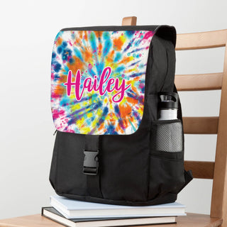 Pink Name Tie Dye Backpack