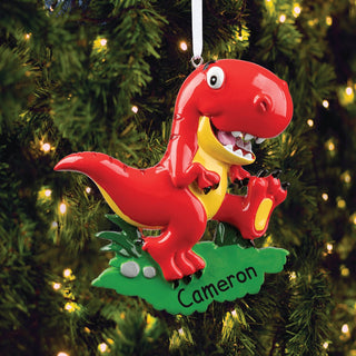 Red Dinosaur Personalized Ornament