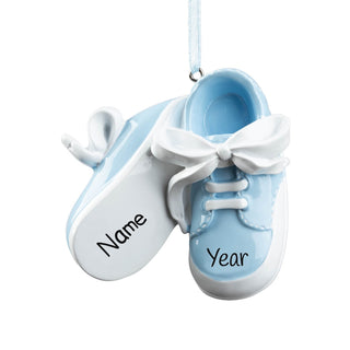 Baby Boy Shoes Personalized Ornament