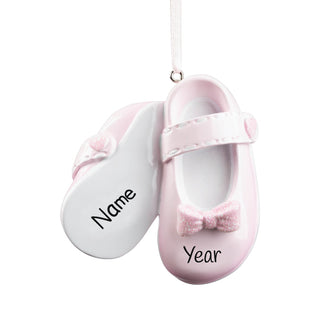 Baby Girl Shoes Personalized Ornament