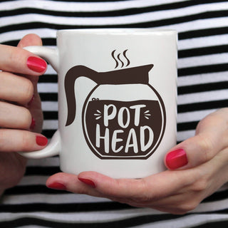 Pot Head Personalized White Coffee Mug - 11 oz.