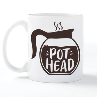 Pot Head Personalized White Coffee Mug - 11 oz.