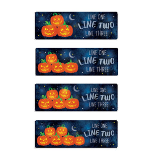 Jack-O-Lantern Family Personalized 9x27 LED Canvas