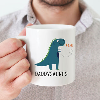 Daddysaurus Personalized White Coffee Mug - 11 oz.