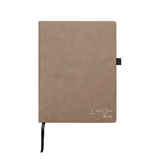 Ladies' Script Name and Phrase Personalized Buckskin Notebook