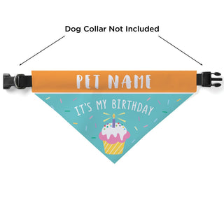 It's My Birthday Cupcake Personalized Pet Bandana