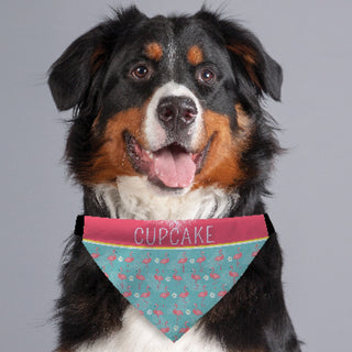 Flamingos and Flowers Personalized Pet Bandana