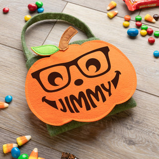 Hipster Glasses Personalized Pumpkin Pouch