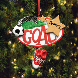 Soccer Goal Personalized Ornament 