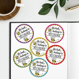 This Book Beelongs To Sticker Set