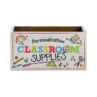 Classroom Supplies Wood Storage Box