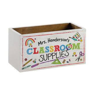 Classroom Supplies Wood Storage Box