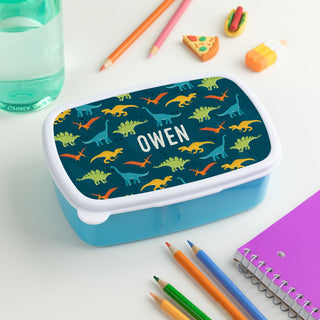 Colorful Dinosaurs Personalized Lunch Container