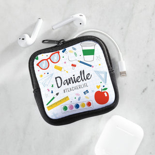 Teacher Life Personalized Square Pouch