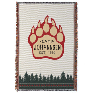 Camp Bear Paw Fringe Throw Blanket