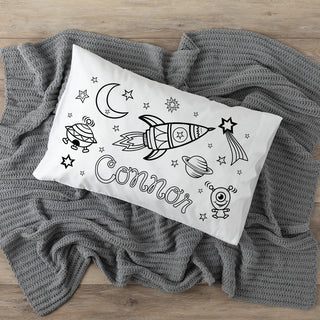 DIY Rocket Ship Personalized Pillowcase