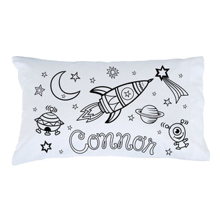 DIY Rocket Ship Personalized Pillowcase