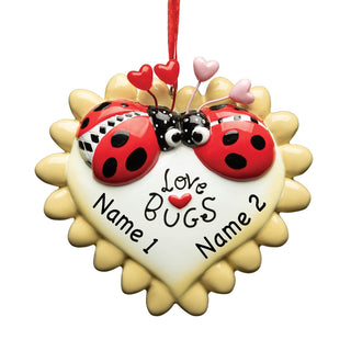 Love Bugs Personalized Ornament