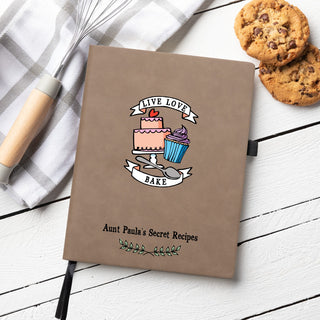 Live Love Bake Personalized Notebook