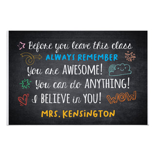 Before You Leave Inspirational Teacher Doormat Standard