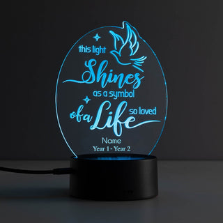 Light Shines-Dove Memorial Acrylic LED Night Light