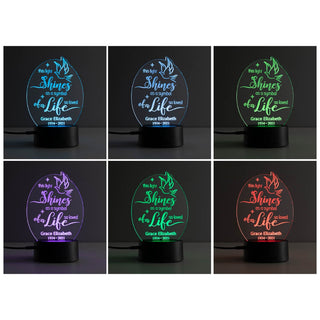 Light Shines-Dove Memorial Acrylic LED Night Light