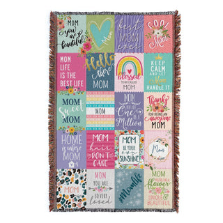 So Loved Patchwork Personalized Fringe Throw Blanket