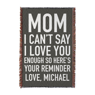 Can't Say I Love You Enough Fringe Throw Blanket