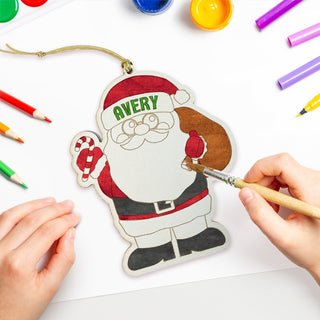 DIY Santa Personalized Wood Ornament