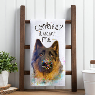 German Shepherd Waffle Tea Towel