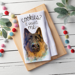 German shepherd tea towel