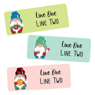 Sweet Treat Gnomes Personalized Weather Resistant Labels - 60 count