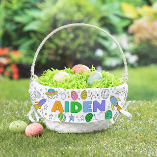 DIY Space Theme Personalized Easter Basket