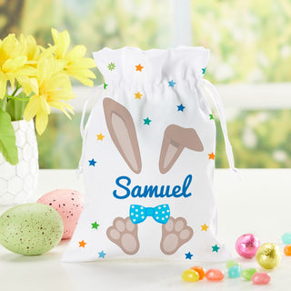 Bunny bowtie pouch with name