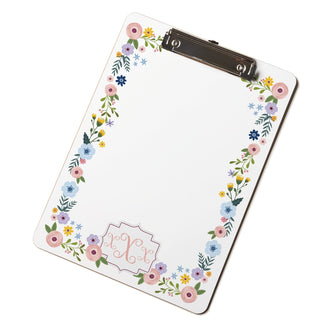 Floral Personalized Dry Erase Clipboard