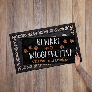 Beware of the Wigglebutts! Narrow Doormat Insert