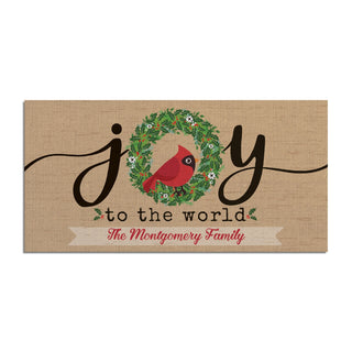 JOY to the World Personalized Narrow Doormat Insert