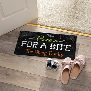 Come in for a bit doormat with family name