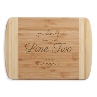 Elegant Filigree Personalized Bamboo Cutting Board