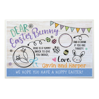 Easter Bunny Treats Personalized Laminated Placemat