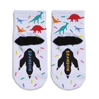 Dinosaur Theme Personalized Toddler Socks