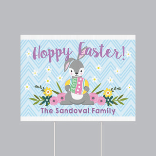 Hoppy Easter Personalized Yard Sign