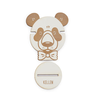 Boy Panda Personalized Wood Eyeglass Holder