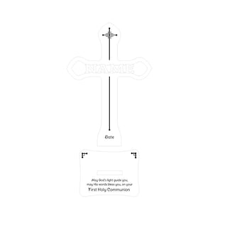 My First Holy Communion Personalized Boy White Cross