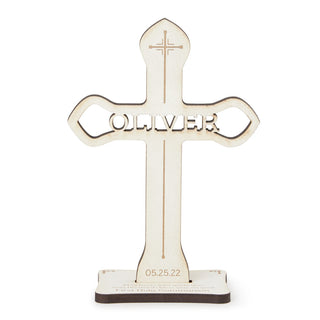 My First Holy Communion Personalized Boy White Cross