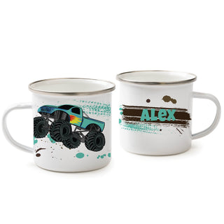 Blue Monster Truck Personalized Camp Mug - 11 oz.