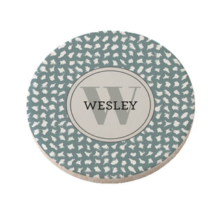 Pattern for Him Personalized Round Desk Coaster